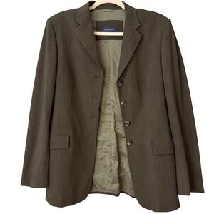 Piazza Sempione Wool Blazer IT 42 US 6 Made in Italy Brown Stretch Wool EUC